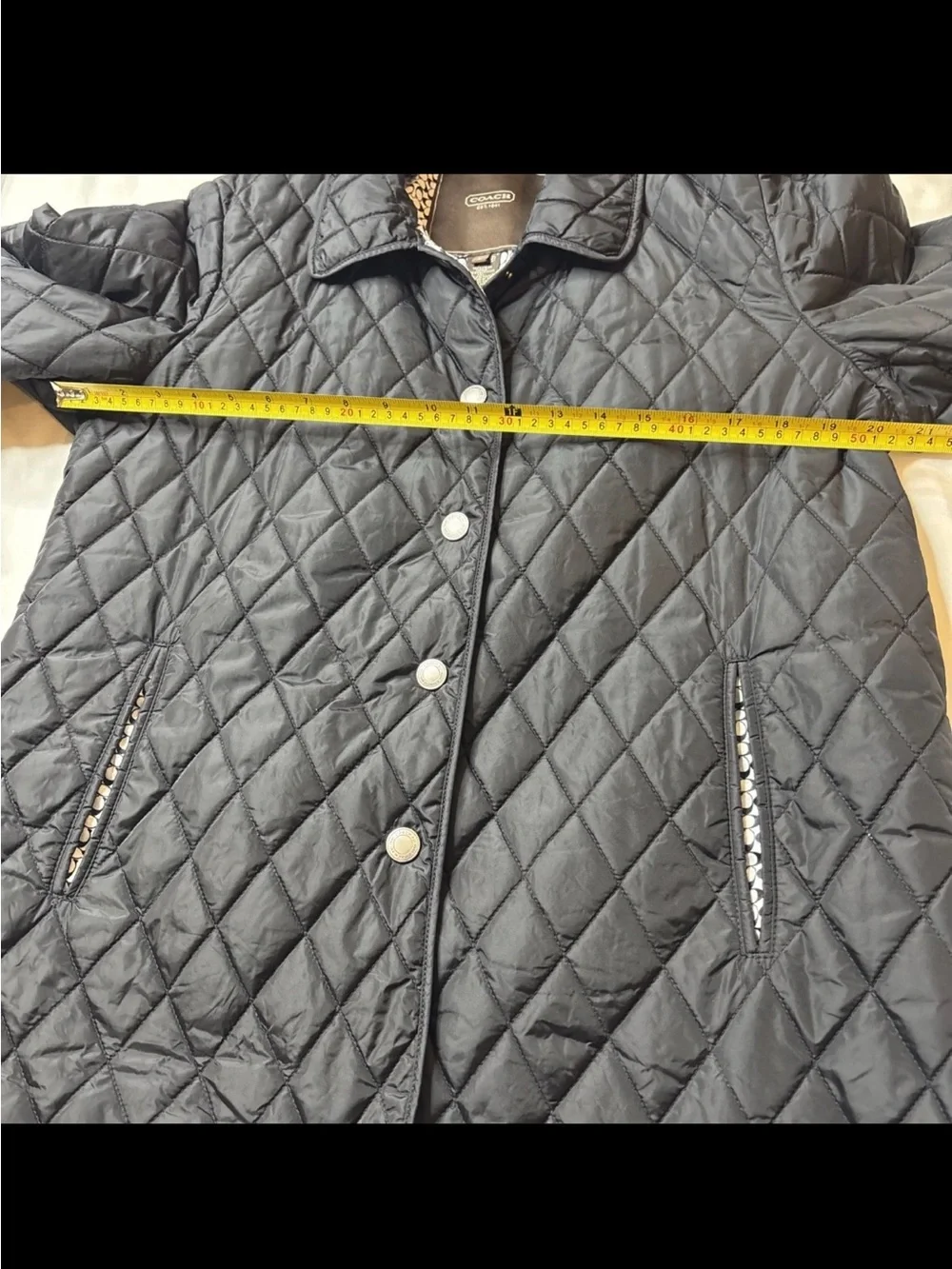 Coach signature quilted